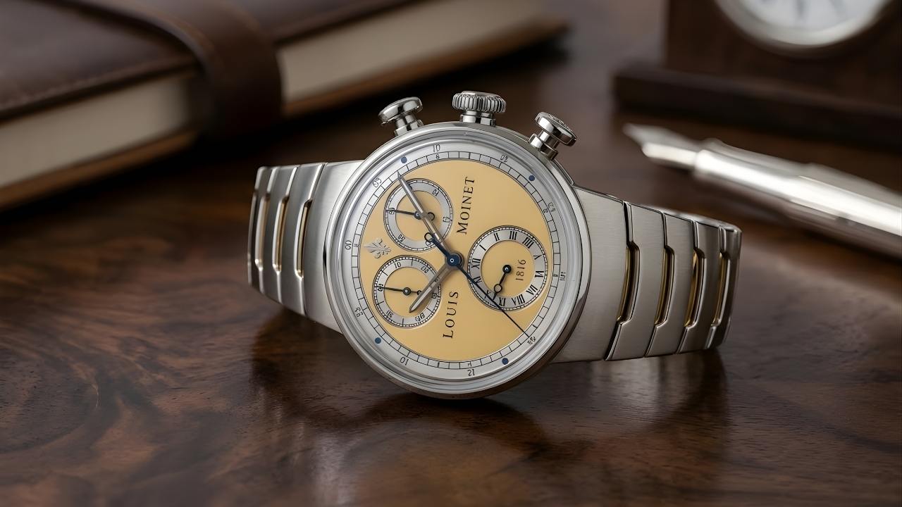 Louis Moinet Introduces A Champagne Dial For The 1816 Chronograph