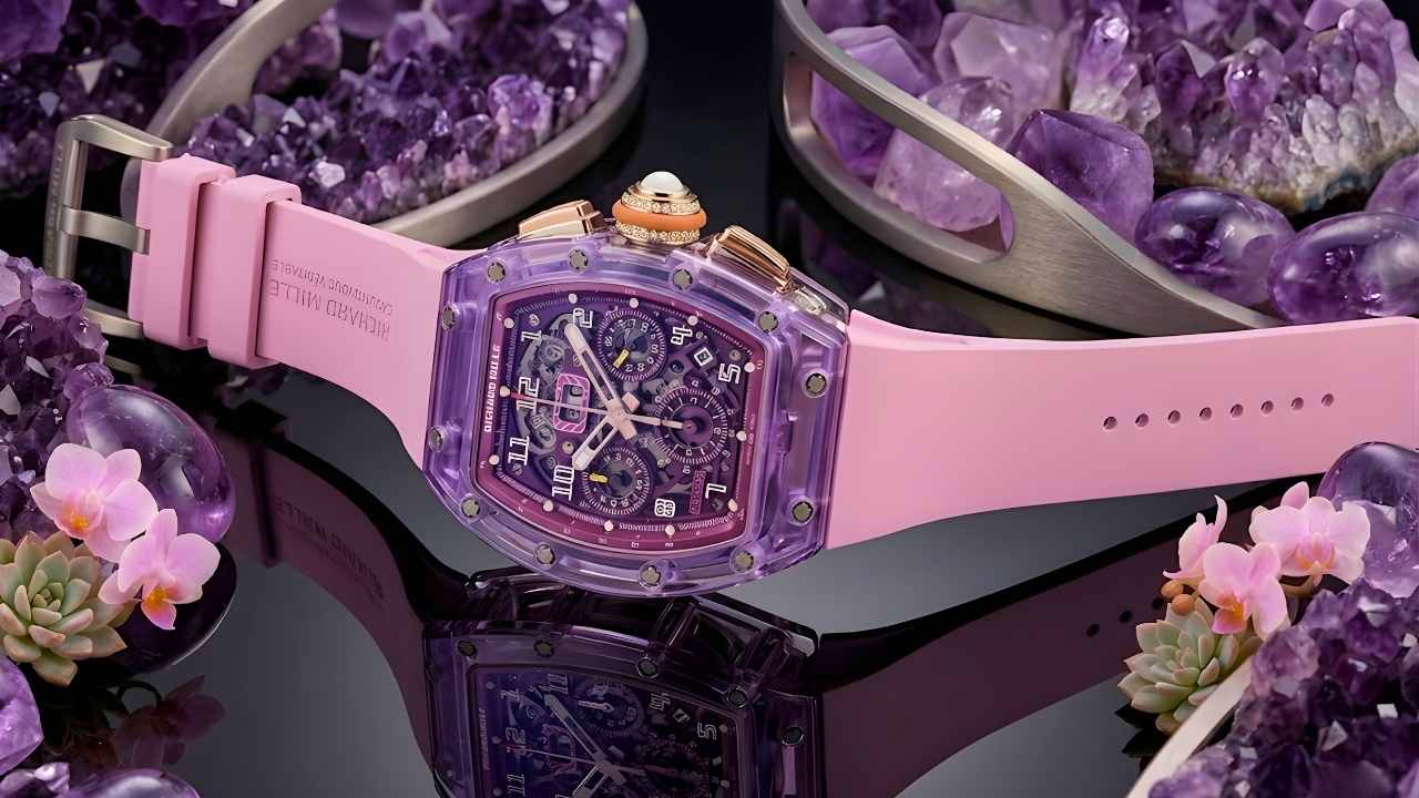 Richard Mille RM 75-01 Flying Tourbillon Sapphire Shines In A Stunning Pink Finish