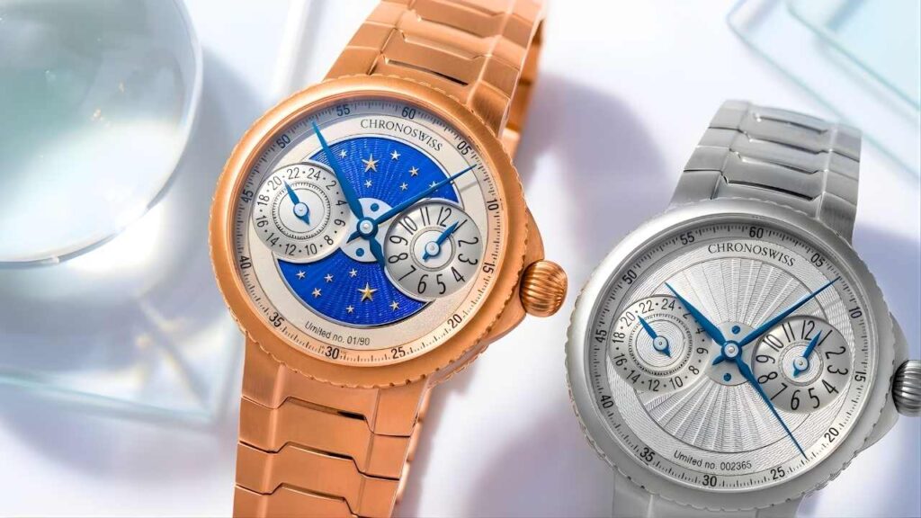 Sky Gold And Silver Guilloche