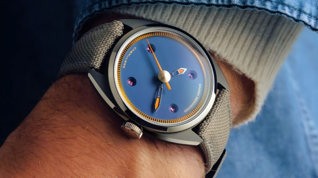 Discover The Singer Caballero Titanium Collection Built Around Simplicity And Precision dial